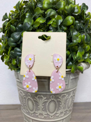 Pink Daisy Earring