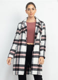 Muave Plaid Cardigan Jacket